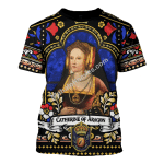 Mahalohomies Tracksuit Hoodies Pullover Sweatshirt Catherine of Aragon Historical 3D Apparel