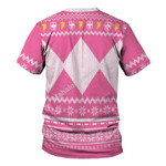 MahaloHomies Unisex Tops Pullover Sweatshirt Pink Power Ranger 3D Costumes