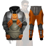 MahaloHomies Unisex Tracksuit Hoodies Half Life HEV Suit 3D Apparel