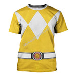 Yellow Ranger Mighty Morphin Hoodies Sweatshirt T-shirt Hawaiian Tracksuit