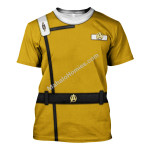 Wrath Of Khan Kirk Spock Starfleet Yellow Uniform Hoodies Sweatshirt T-shirt Hawaiian Tracksuit