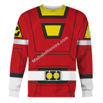 Red Power Rangers Turbo Hoodies Sweatshirt T-shirt Hawaiian Tracksuit