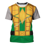Power Rangers Ninja Storm Green Samurai Ranger Hoodies Sweatshirt T-shirt Hawaiian Tracksuit