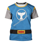 Power Rangers Ninja Storm Blue Ranger Hoodies Sweatshirt T-shirt Hawaiian Tracksuit
