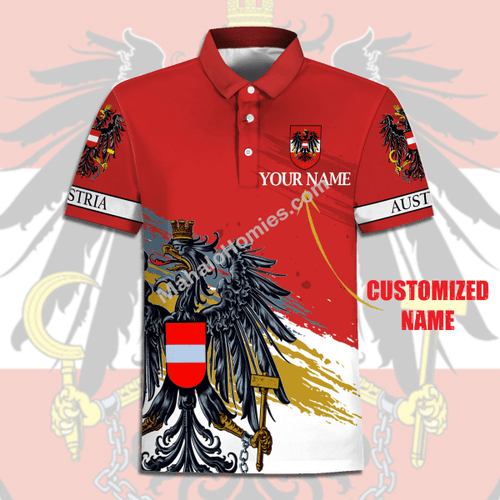 MahaloHomies Personalized Unisex Polo Shirt Coat Of Arms Of Romania 3D Apparel