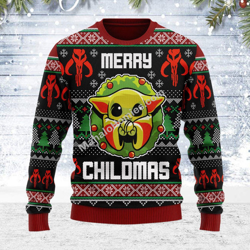 MahaloHomies Merry Christmas Unisex Ugly Christmas Sweater Merry Chilma 3D Apparel
