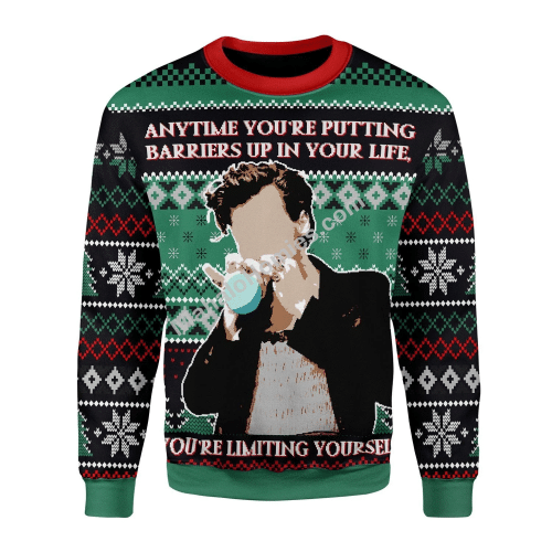 Merry Christmas Mahalohomies Unisex Christmas Sweater Harry Styles Vouge Cover 3D Apparel