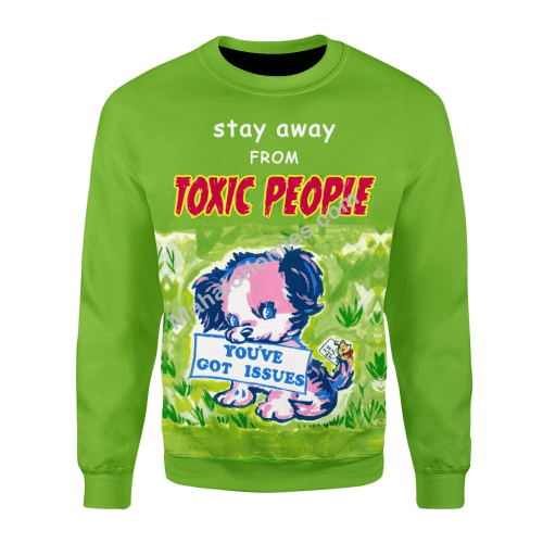 Merry Christmas Mahalohomies Unisex Christmas Sweater Stay Away From Toxic PeoPle 3D Apparel