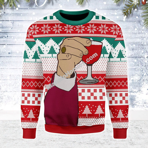 Merry Christmas Mahalohomies Unisex Christmas Sweater Leo Laughing Meme 3D Apparel