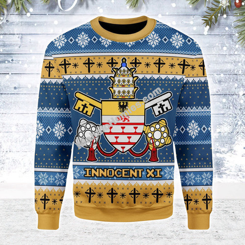 Mahalohomies Unisex Christmas Sweater Innocent XI Coat Of Arms 3D Apparel