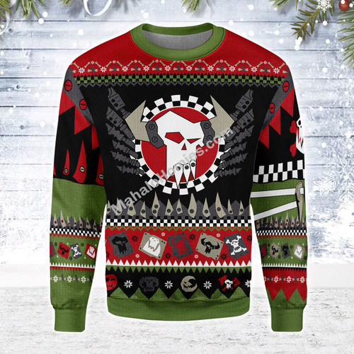 Merry Christmas Mahalohomies Unisex Christmas Sweater Orks 3D Apparel