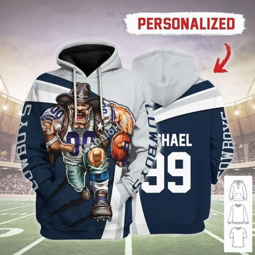 MahaloHomies Personalized Unisex Tracksuit Hoodies Dallas Cowboys Football Team 3D Apparel