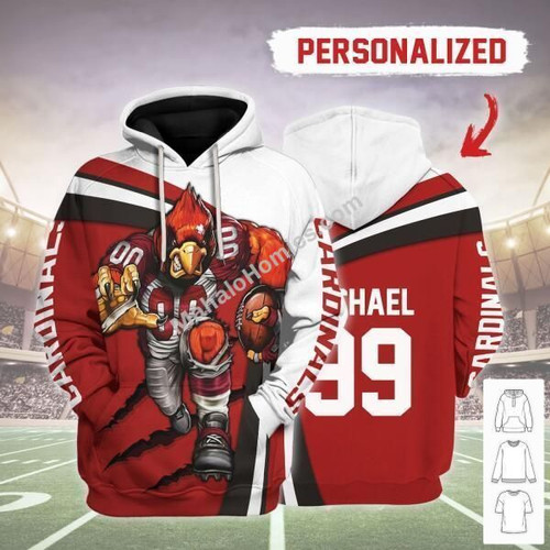 MahaloHomies Personalized Unisex Tracksuit Hoodies Arizona Cardinals Football Team 3D Apparel