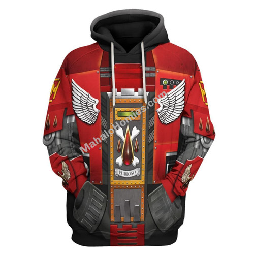 MahaloHomies Unisex Hoodie Blood Angels Furioso Dreadnought 3D Costumes