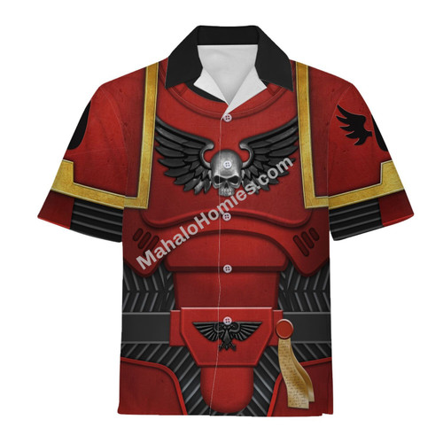 MahaloHomies Unisex Hawaiian Shirt Space Marines Blood Angels 3D Costumes