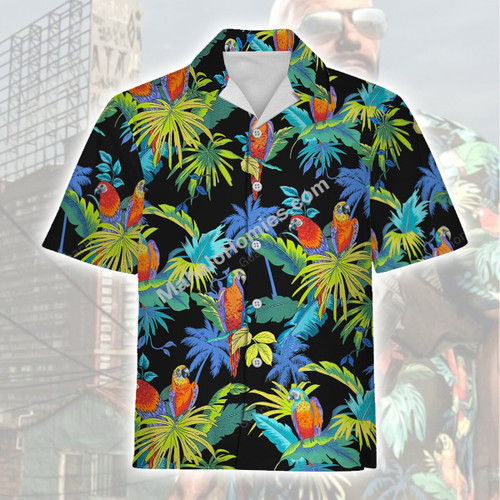MahaloHomies Hawaiian Shirt RJC Jungle Parrots by "Max Payne" Outfit Cosplay Apparel