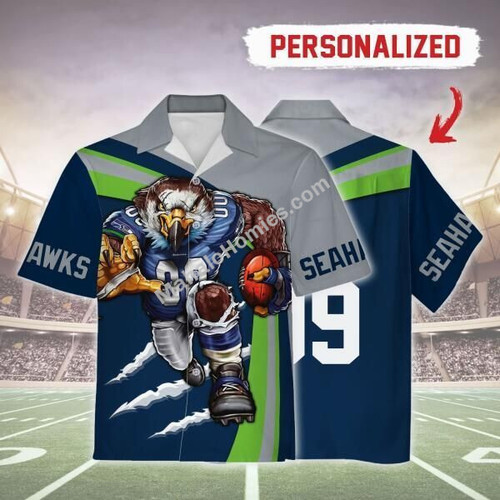 MahaloHomies Personalized Unisex Hawaiian Shirt Seattle Seahawks Football Team 3D Apparel