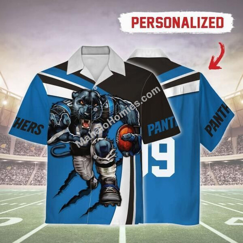 MahaloHomies Personalized Unisex Hawaiian Shirt Carolina Panthers Football Team 3D Apparel