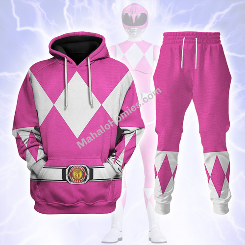 Pink Ranger Mighty Morphin Hoodies Sweatshirt T-shirt Hawaiian Tracksuit