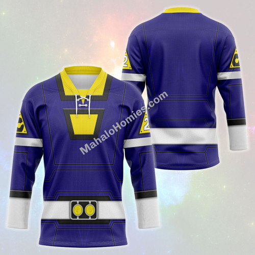 Blue Power Rangers Turbo Hockey Jersey