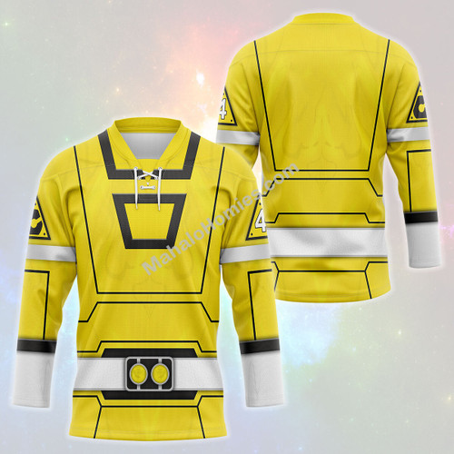 Yellow Power Rangers Turbo Hockey Jersey