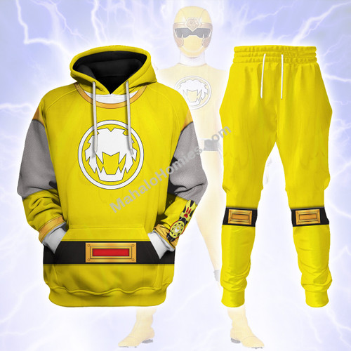 Power Rangers Ninja Storm Yellow Ranger Hoodies Sweatshirt T-shirt Hawaiian Tracksuit