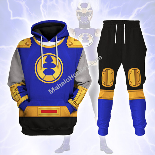 Power Rangers Ninja Storm Navy Thunder Ranger Hoodies Sweatshirt T-shirt Hawaiian Tracksuit