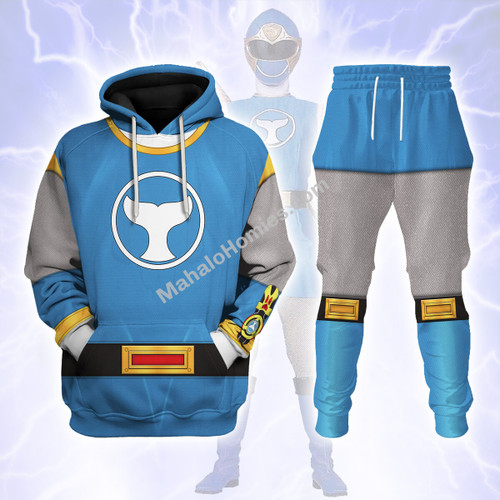 Power Rangers Ninja Storm Blue Ranger Hoodies Sweatshirt T-shirt Hawaiian Tracksuit