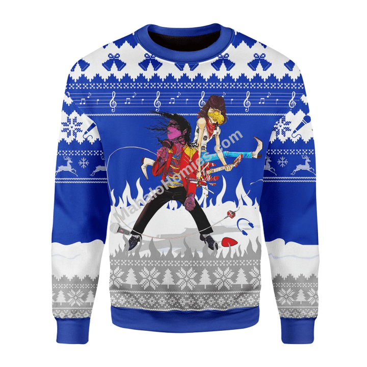 Merry Christmas Mahalohomies Unisex Christmas Sweater Beat It 3D Apparel