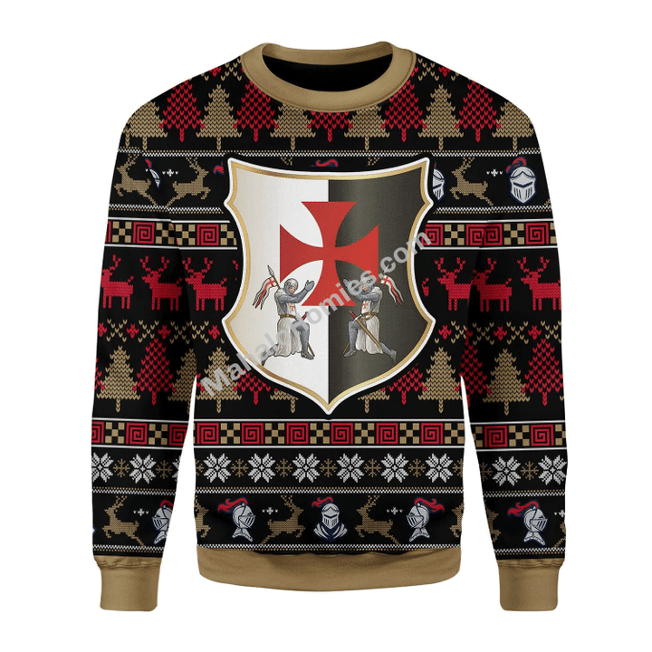 Merry Christmas Mahalohomies Unisex Christmas Sweater Knight Templar