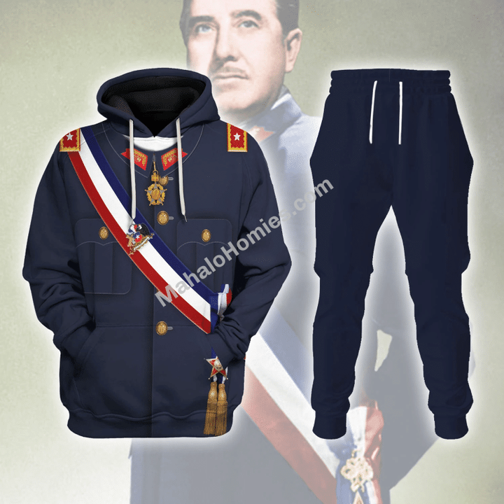 Mahalohomies Tracksuit Hoodies Pullover Sweatshirt Augusto Pinochet Historical 3D Apparel