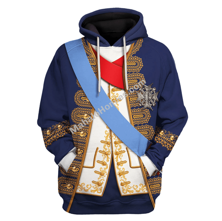 Mahalohomies Tracksuit Hoodies Pullover Sweatshirt Louis XV of France Historical 3D Apparel