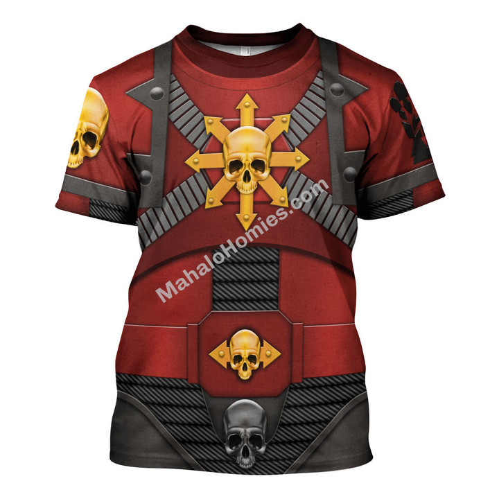 MahaloHomies Unisex T-shirt Red Corsairs Warband Colour Scheme 3D Costumes