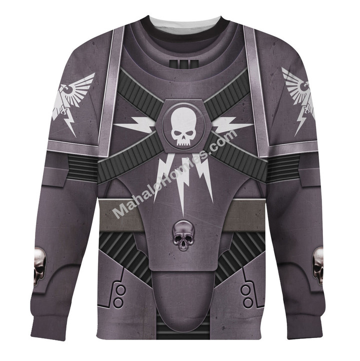 MahaloHomies Unisex Sweatshirt Pre-Heresy Black Templars in Mark IV Maximus Power Armor 3D Costumes