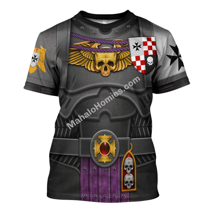 MahaloHomies Unisex T-shirt Black Templars Captain 3D Costumes