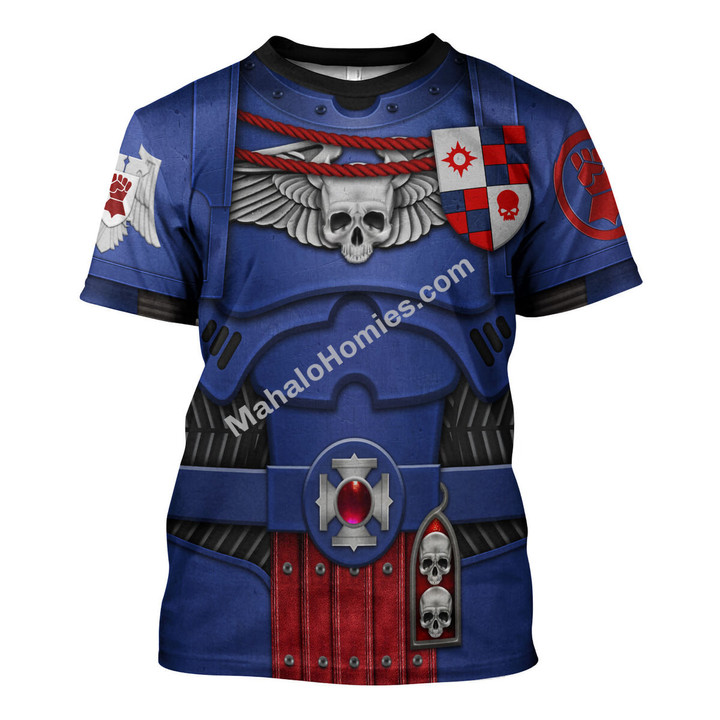MahaloHomies Unisex T-shirt Crimson Fists Captain 3D Costumes