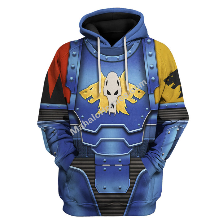 MahaloHomies Unisex Tracksuit Space Wolves in Mark III Power Armor 3D Costumes