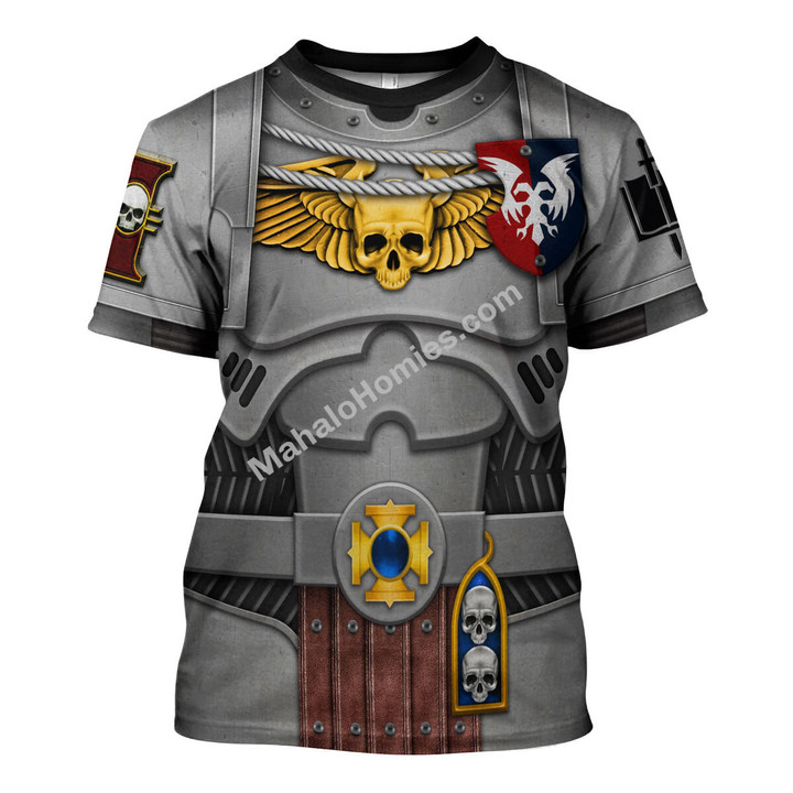 MahaloHomies Unisex T-shirt Grey Knights Captain 3D Costumes