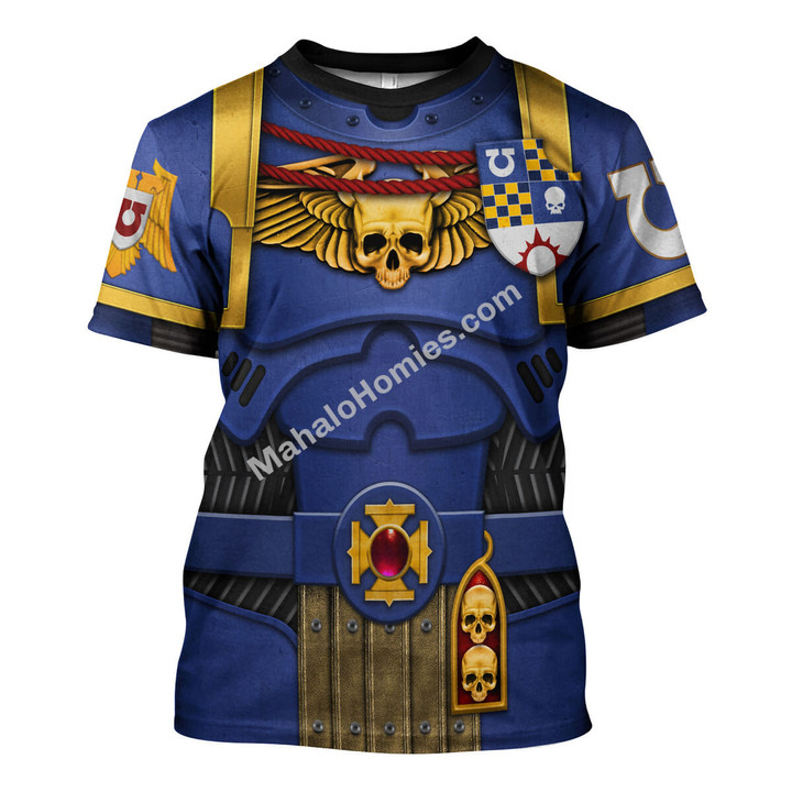 MahaloHomies Unisex T-shirt Ultramarines Captain 3D Costumes