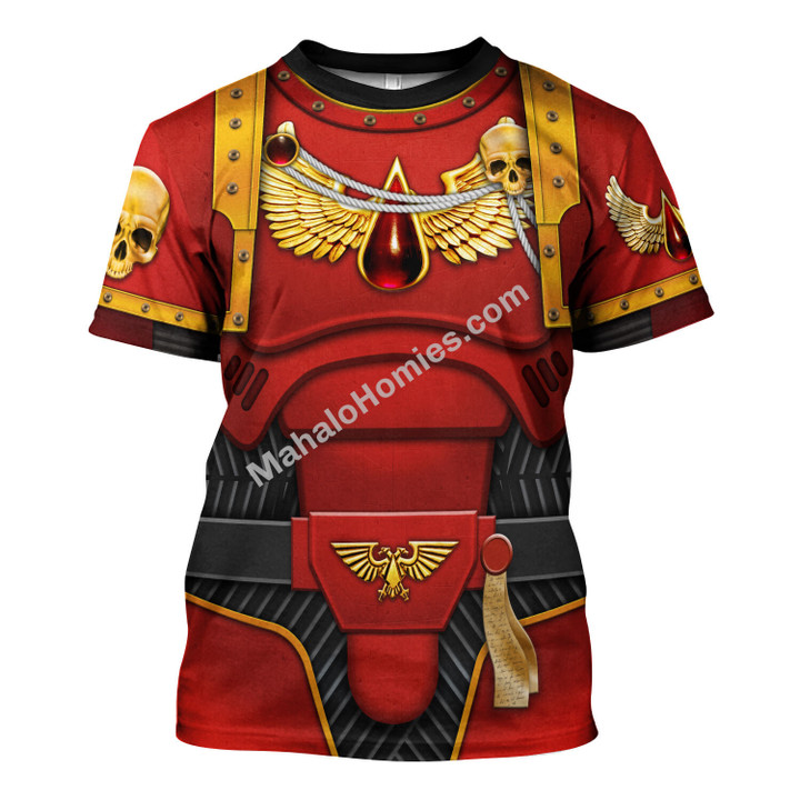 MahaloHomies Unisex T-shirt Blood Angels Captain 3D Costumes