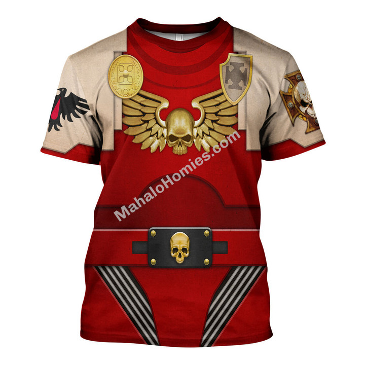 MahaloHomies Unisex T-shirt Terminator Armor Blood Ravens 3D Costumes