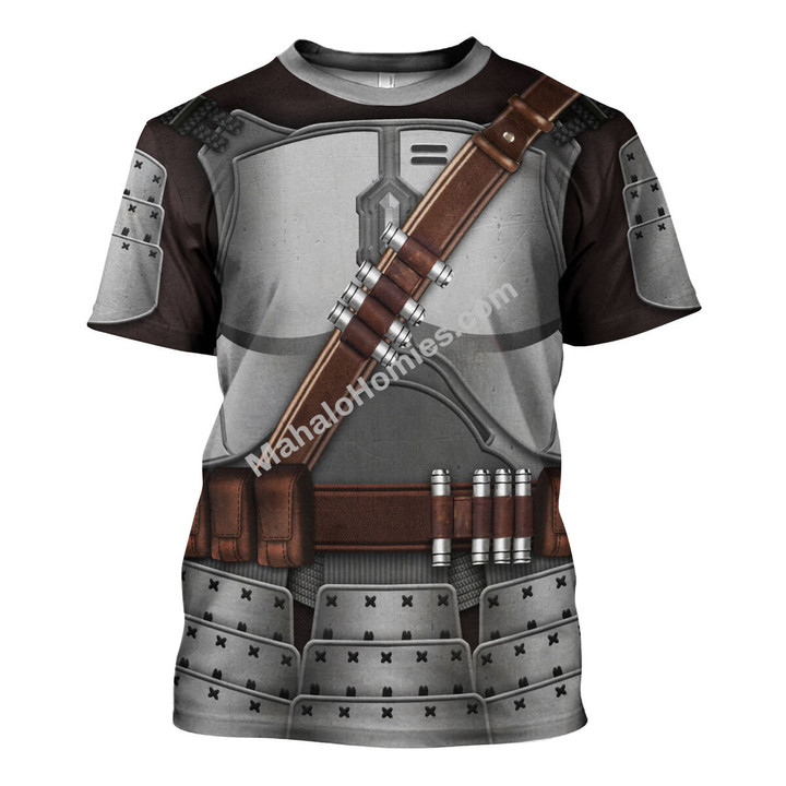 MahaloHomies T-shirt Beskar Mandalorian Samurai 3D Costumes