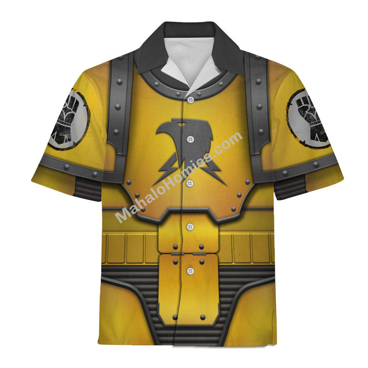 MahaloHomies Unisex Hawaiian Shirt Imperial Fists in Mark III Power Armor 3D Costumes