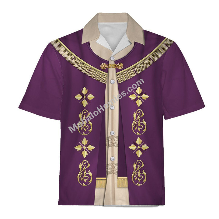 Mahalohomies Hawaiian Shirt Purple Liturgical Vestment 3D Apparel