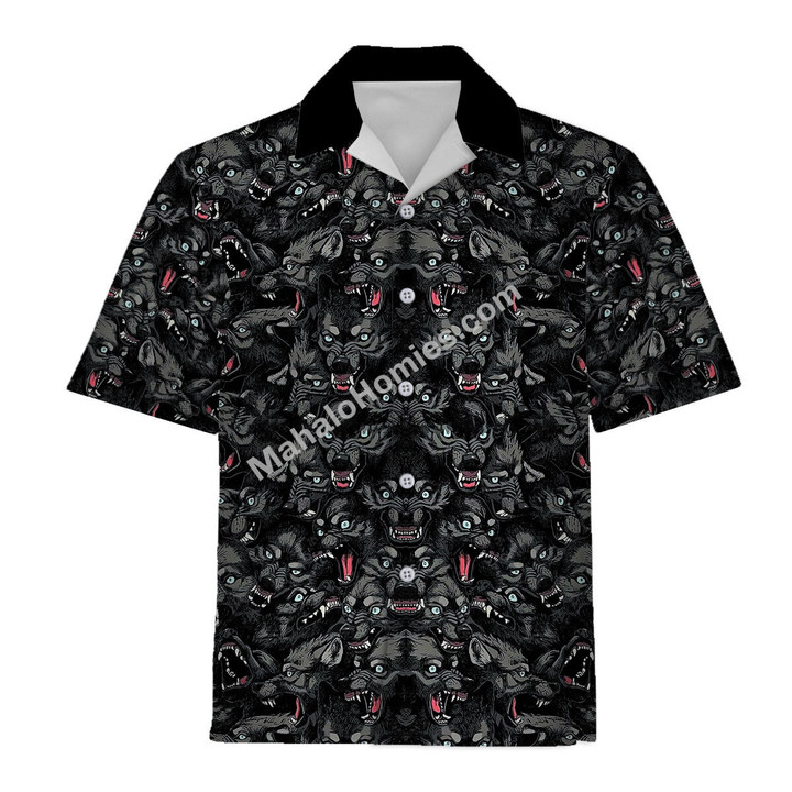 Mahalohomies Hawaiian Shirt Wolf 3D Apparel
