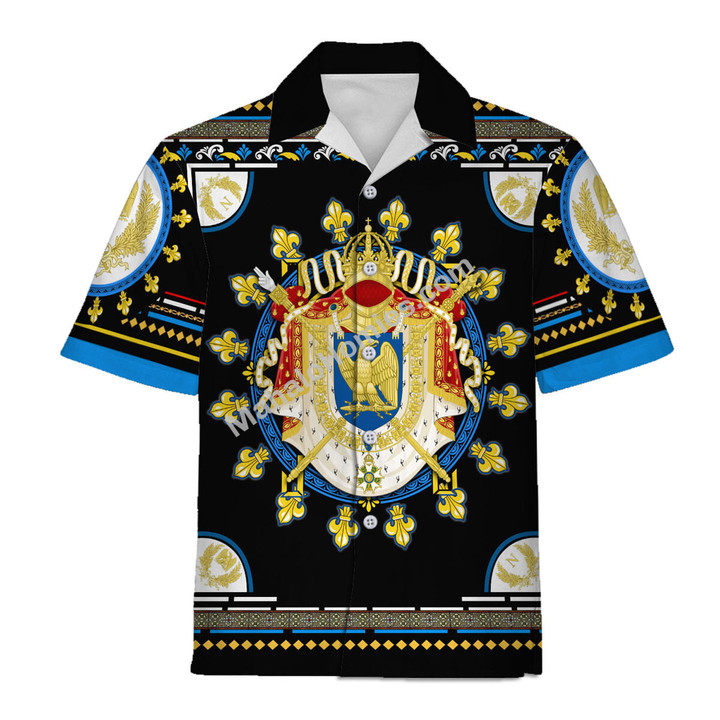 Mahalohomies Hawaiian Shirt Napoleon Coat of Arms 3D Apparel