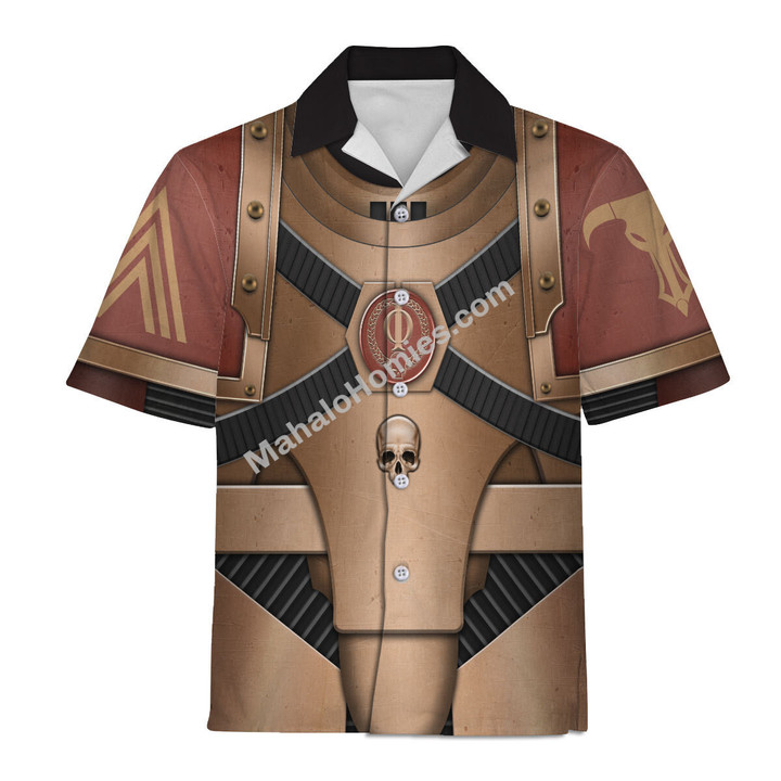 MahaloHomies Unisex Hawaiian Shirt Pre-Heresy Minotaurs Marine Mark IV Armor 3D Costumes