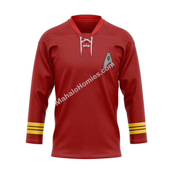 Star Trek Into Darkness Red Uniform Hockey Jersey