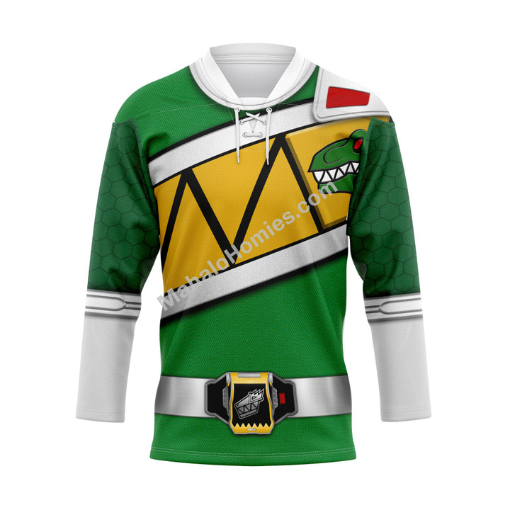 Green Power Rangers Dino Charge Hockey Jersey