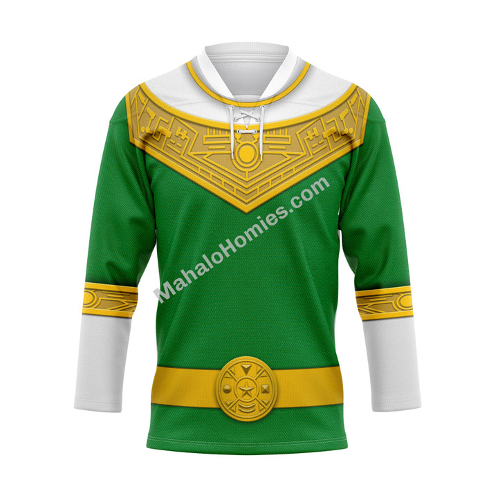 Green Power Rangers Zeo Hockey Jersey